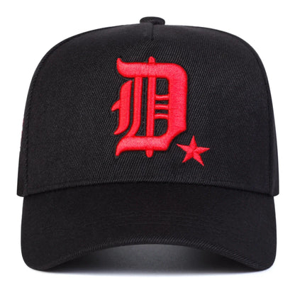 Unisex Gothic D Letter Embroidery Side DUMMY FRESH Baseball Caps Adjustable Casual Hats Spring and Autumn Outdoor Sunscreen Hat
