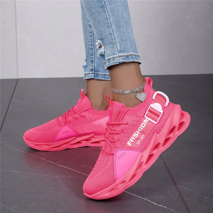 Modische lila Freizeit-Sneaker für Damen und Herren, Blade-Laufschuhe, große Größe 48, leichte, atmungsaktive Sportschuhe für Herren, Mesh-Sneaker