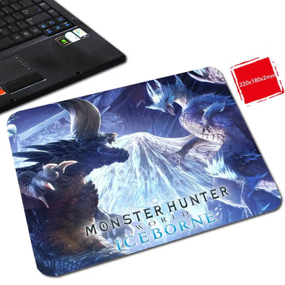 M_monster H_hunter W_world Mouse Pad Gabinete Gamer Pc Small Cute Desk Mat Mouse Pad Wrist Protector Computer Desk Accessories