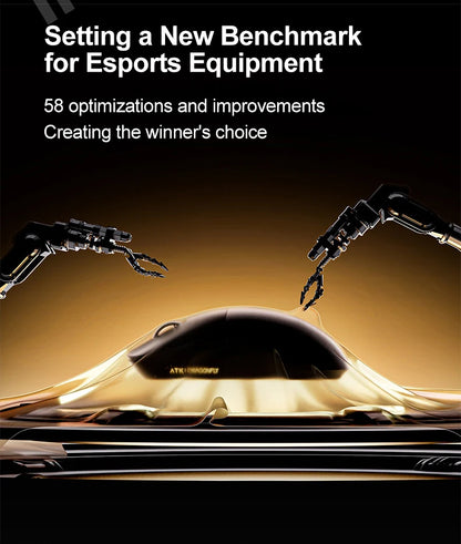 ATK Dragonfly A9 Ultimate vezeték nélküli gaming egér A9 Air PAW3950, ultrakönnyű ergonomikus e-sport gamer FPS egér CSGO-hoz A9 Ultra