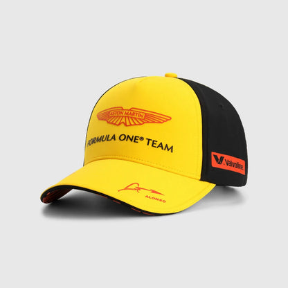 Aston Martin F1 Team Fernando Alonso Baseballkappe Herren Trainingskappe mit Schirm Outdoor-Sport Sonnenschutz Sonnenhut Damen-Freizeitkappe