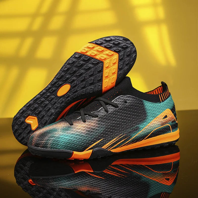 Scarpe da calcio professionali da uomo per attività all'aperto con suola in gomma, scarpe da allenamento resistenti e comode per adulti e adolescenti, scarpe da calcio antiscivolo