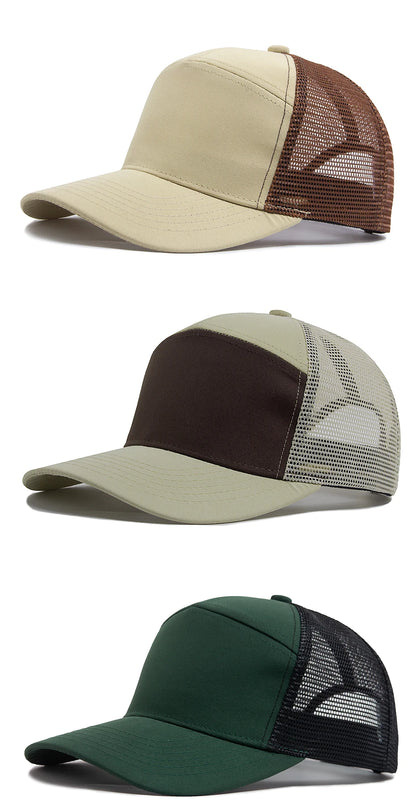 Summer 7 Panel Baseball Cap Fashion Hip Hop Mesh Caps Men Truckers Hat Visor Hardtop Snapback Women Unisex Cool New Brand