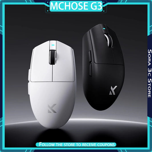 MCHOSE G3 V2 PRO Wireless Mouse Bluetooth Tri-Mode Ergonomic Gaming Mouse Lightweight Office Mouse for Laptop & PC