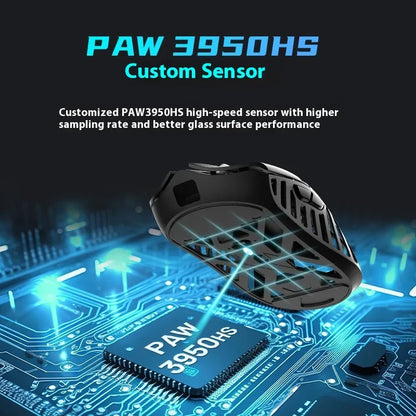WLmouse Beast X Max Wireless Gaming Mouse with PAW3950HS Sensor, Magnesium Alloy, 8K Polling Rate, Ultra-Lightweight Wireless Gaming Mouse