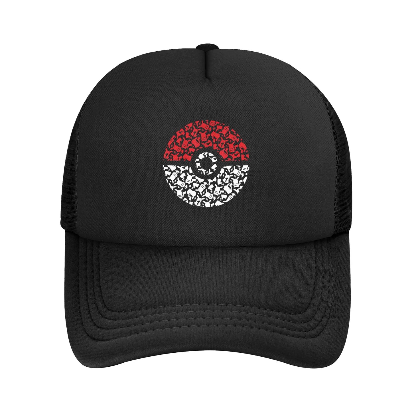 Pikachu Pokeball Mesh Baseball Cap Unisex Fitted Sun Hat Pokemoned  Hat Adjustable Snapback Caps Golf Hats Summer Trucker Caps
