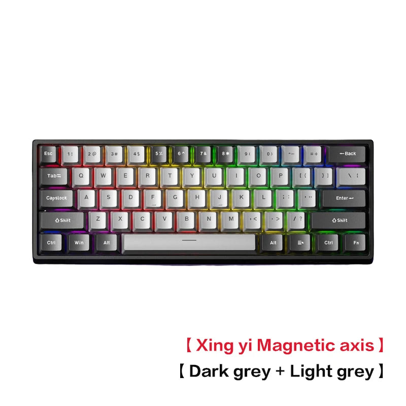 AULA WIN60 HE Magnetic Axis Mechanical Keyboard, 61-Key Wired Gaming Keyboard with Hall Effect Switches, 8K Polling Rate, Hot-Swappable RGB Keyboard for Esports & PC Gaming