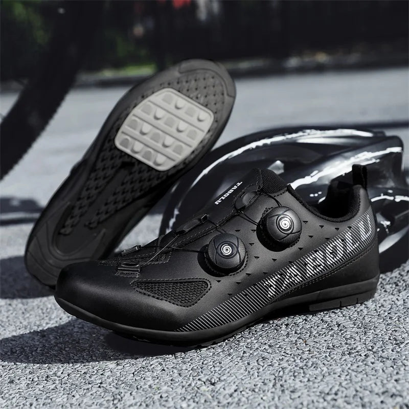 Lock-Free Cycling Shoes Flat Pedal Shoes Men Bike Cleat Sneaker MTB Bicycle Biking Women Breathable Indoor Boots
