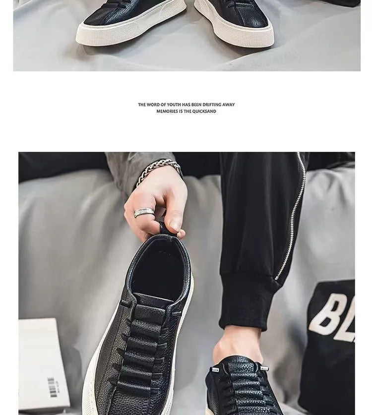 Pánske tenisky, voľnočasová obuv, pánske balerínky, Zapatillas Hombre, ľahká obuv z PU kože, priedušná obuv, pánska biela športová obuv, tenisky