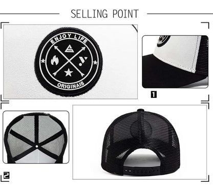 Hot selling high quality Mesh Baseball Cap unisex Fashion Casual Breathable Letter Icon Hip Hop Trucker Cap Outdoor Sport DadHat