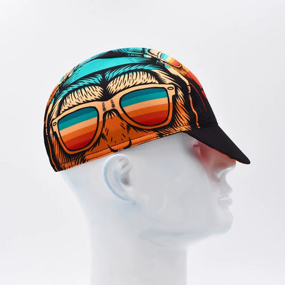 Cappellini da ciclismo alla moda, estivi, traspiranti, sportivi, in poliestere ad asciugatura rapida, neri e blu, in stile classico retrò, da corsa