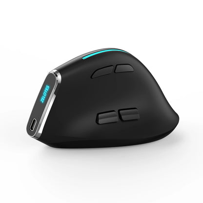 ZELOTES F36 Vertical Wireless Mouse Bluetooth Ergonomic Mouse, Rechargeable 2.4G Wireless Gaming Mouse, 2400 DPI Programmable Mouse for Laptop & PC