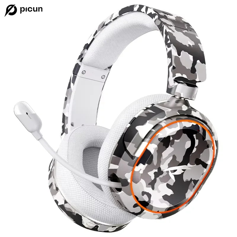 Picun G2 Wireless Gaming Headset Bluetooth 5.3 – 7.1 Surround Sound, 5ms Low Latency Gaming Headphones with ENC Microphone for PC, PS5, PS4, Switch & Mobile