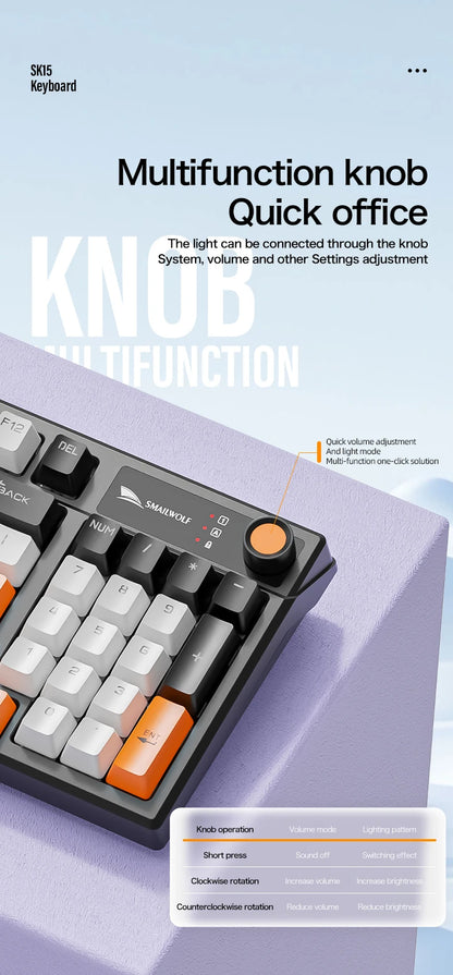 SMAILWOL SK15 Wired mechanical keyboard Hot plug support Arabic Russian Korean Thai Spanish E-sports games