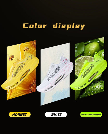 CIERSES New Carbon Fiber Marathon Racing Training Shoes Breathable And Shock-Absorbing Air Cushion Men's Casual Sports Shoes