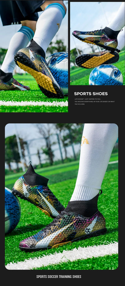 Męskie buty piłkarskie, dziecięce buty piłkarskie, damskie profesjonalne buty piłkarskie, antypoślizgowe buty TF/FG, sportowe buty piłkarskie do użytku na świeżym powietrzu