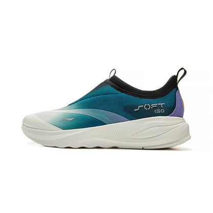 Li-Ning Men's SOFT GO 2 Walking Shoes COMFOAM Slip-on Soft Thick Heel LiNing Comfortable Wearable Sports Casual Shoes AGLV005