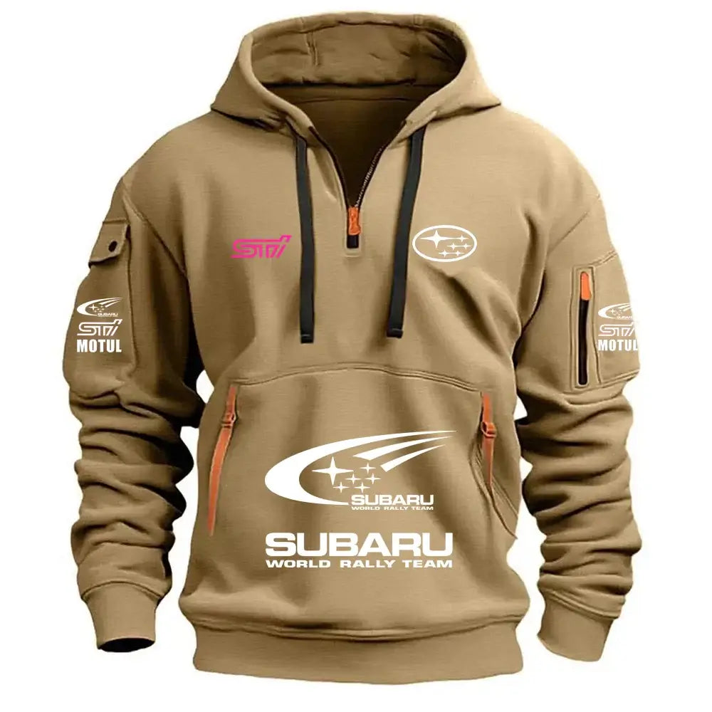 2026 New SUBARU Racing European Size Autumn/Winter Men's Hooded Kangaroo Pocket Hooded Sports Fleece Hoodie Top Coat, Produit gaming premium Fraquane, produits de luxe, nouvelle génération, équipement gamer