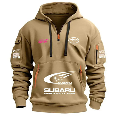 2026 New SUBARU Racing European Size Autumn/Winter Men's Hooded Kangaroo Pocket Hooded Sports Fleece Hoodie Top Coat, Produit gaming premium Fraquane, produits de luxe, nouvelle génération, équipement gamer
