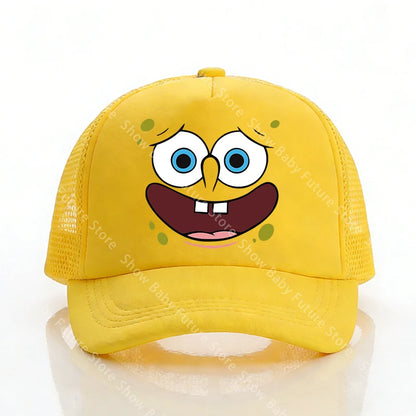 Spongebobs Baseball Caps for Adult Boys Kawaii Sports Breathable Mesh Hat Cute Cartoon Anime Sunbonnet Fashion Birthday Gifts