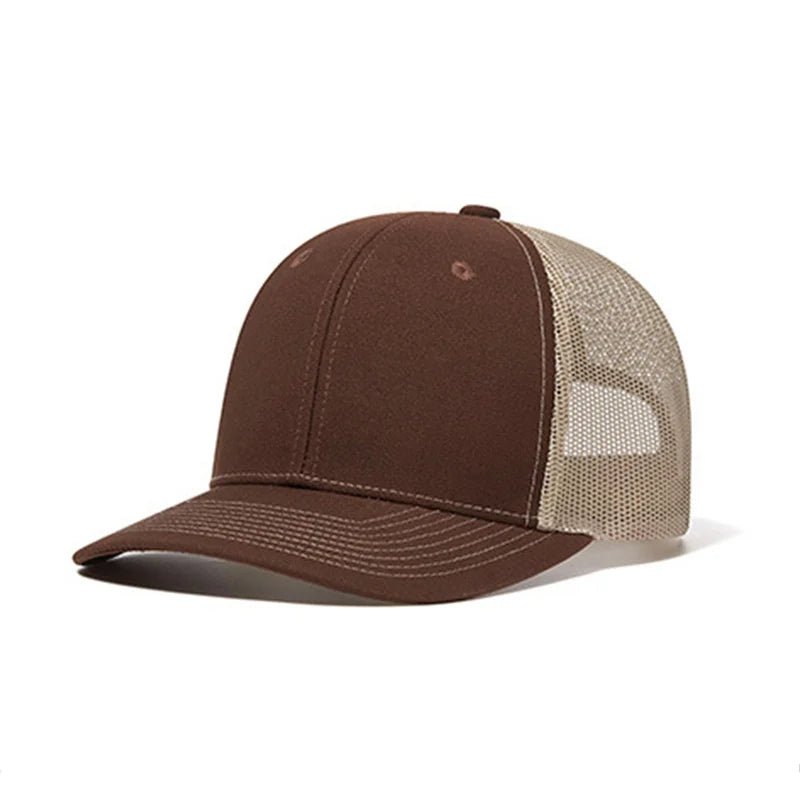 Cappellino da baseball classico in rete traspirante per donne, cappellino casual da camionista traspirante, cappellino unisex regolabile con chiusura a scatto, cappellino sportivo e dinamico da papà