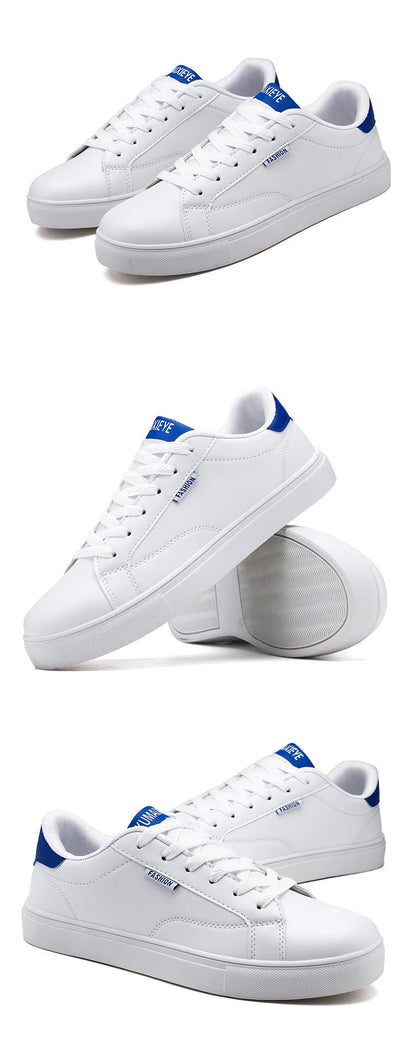 Zapatillas casuales de skate para hombre, blancas, para exteriores y ocio, transpirables, para caminar, planas, Chaussure Homme 39-48