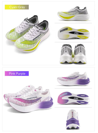 Scarpe da maratona IRUNSVAN con soletta in carbonio: scarpe sportive professionali, stabili, con supporto, assorbimento degli urti, ultraleggere e con ottimo rimbalzo