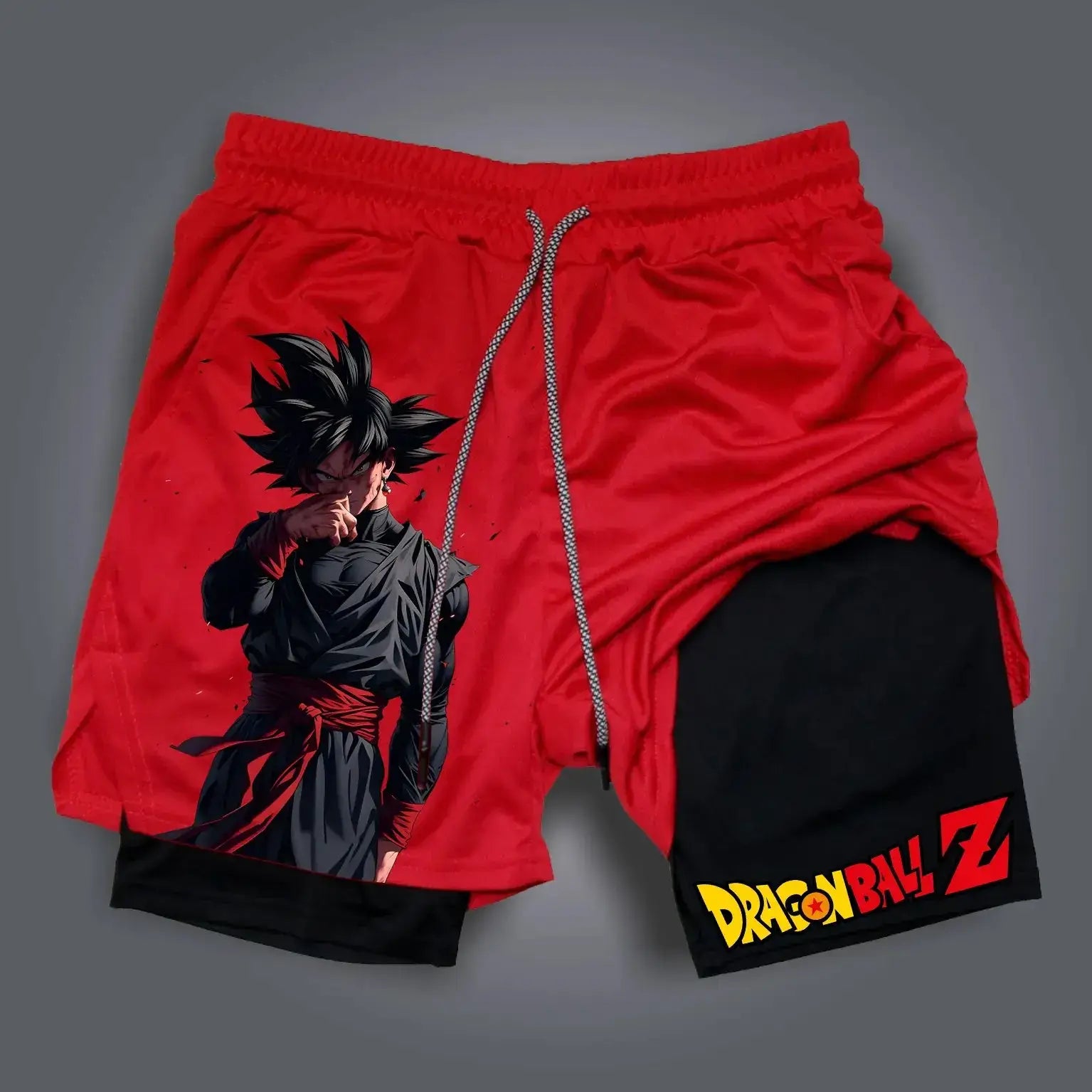 Dragon Ball Super Licensed Shorts 2025 - Japanese Anime Breathable Quick-Dry Beach Pants, Retro Y2K Hip Hop Style, Produit gaming premium Fraquane