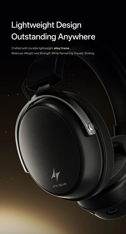 ATK N9 Pro Ultra Wireless Gaming Headset with Mic, 7.1 Surround Sound Low Latency Headphones, Noise Reduction Bluetooth Headset for E-Sports Gaming