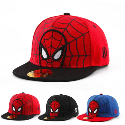 *2026 HotAnime Cartoon Spiderman Hats for Kids Toddler  Baseball Cap Spring Snapback Hip Hop Adjustable Caps