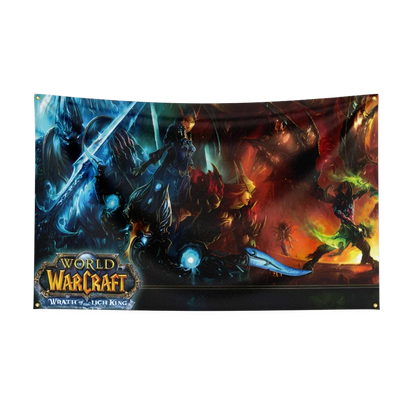 90X150CM Worlds of Warcrafts Wow Flag Polyester Digital Printed Game Tapestry Curtain For Decor dota1s