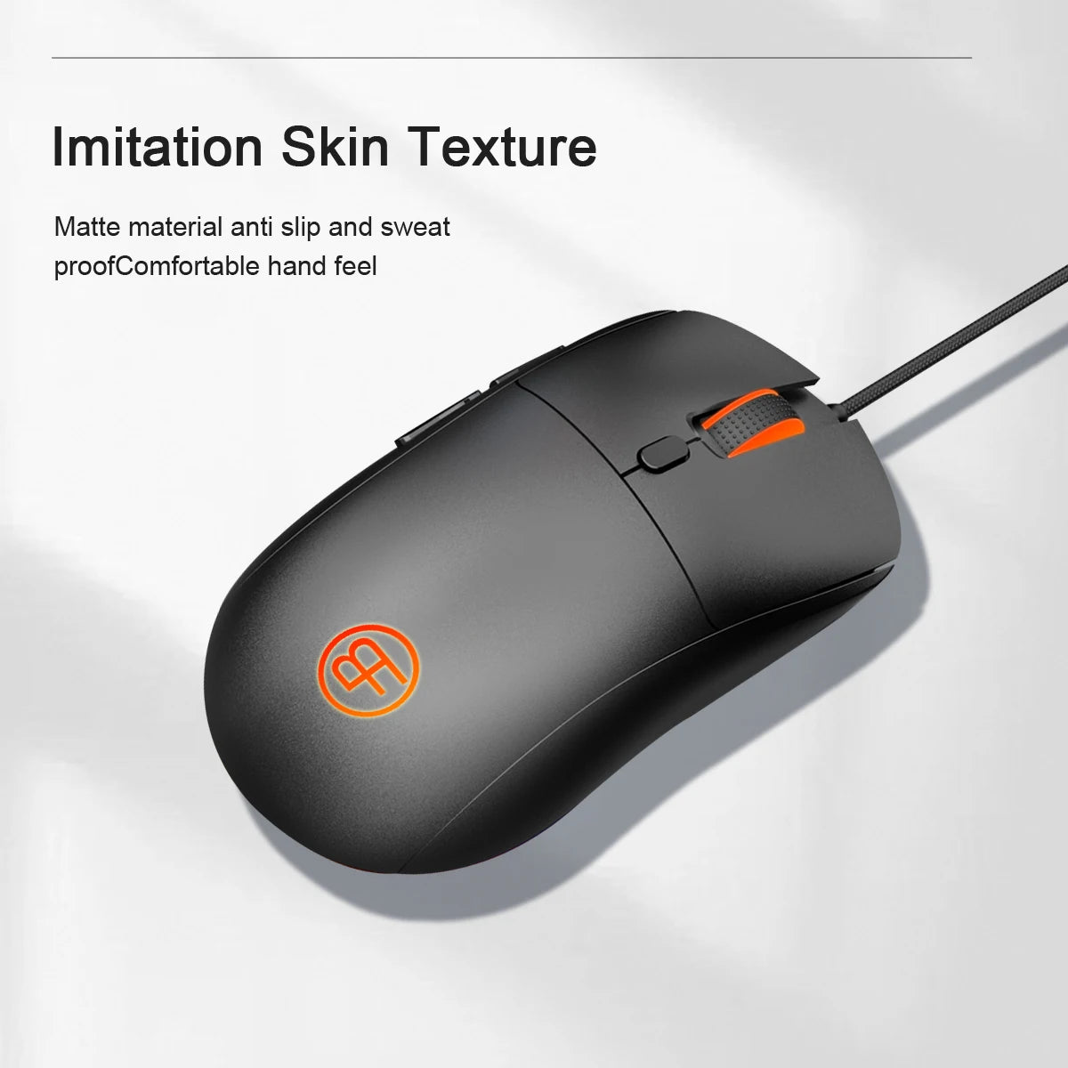 USB Wired Optical Mouse Ergonomic Gaming Mouse, 7200 DPI Wired USB Mouse with 6 Programmable Buttons, RGB Wired Mouse for PC, Laptop, MacBook & Computer