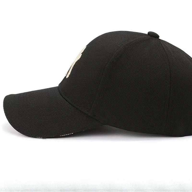 Modebaseballkasketter i bomuld med broderede bogstaver, justerbar, unisex, hiphop, trucker-kasket, afslappet snapback-kasket, udendørs sport, hverdags-kasket