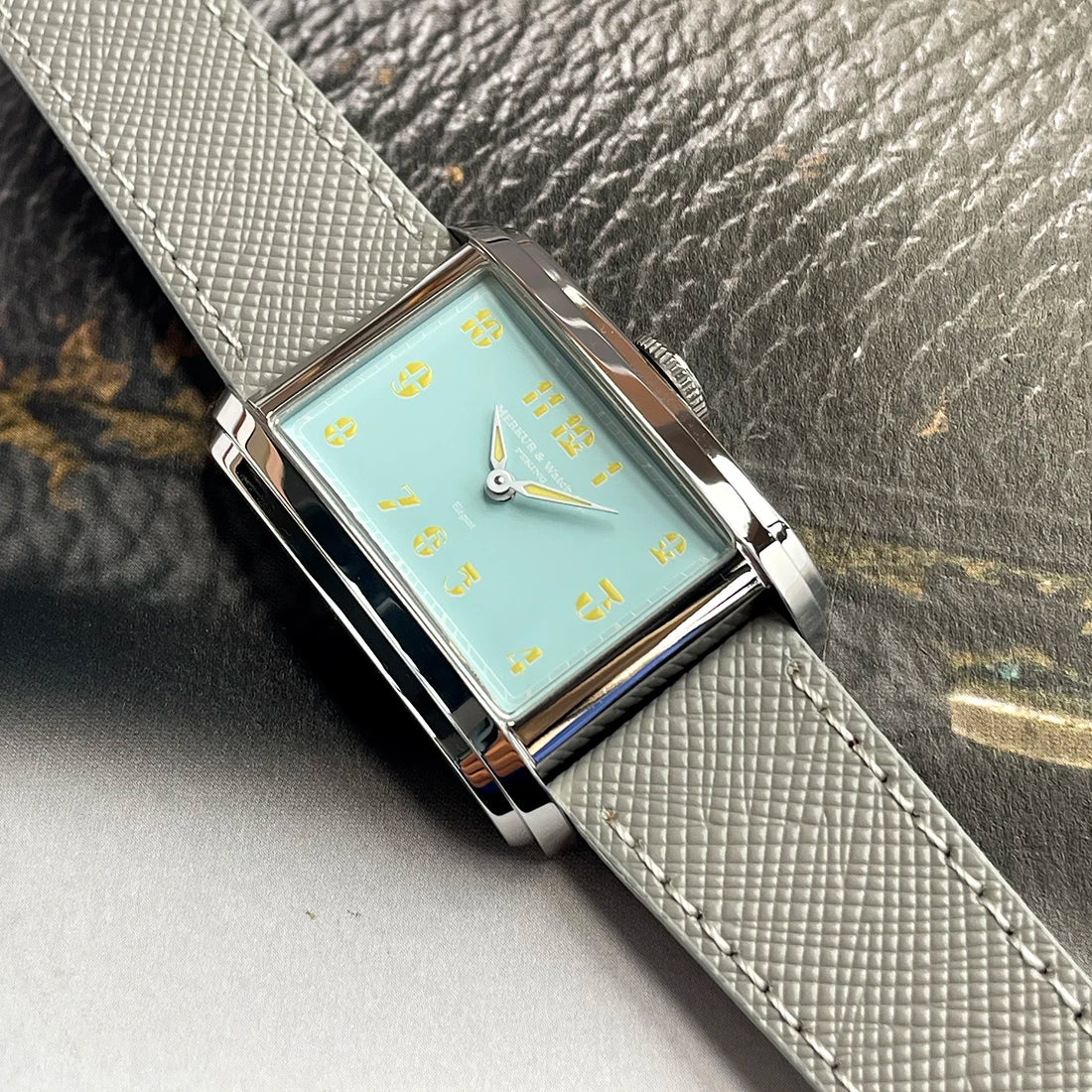 New MERKUR NH05 Rectangle Retro Casual Watch for Men Business Series Automatic Chorded Watch Relogio Sapphire White Watch
