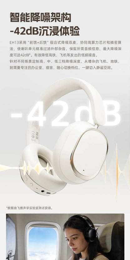 FiiO EH13 Wireless Bluetooth ANC Over-Ear Headphones – HiFi LDAC Noise Cancelling Gaming Headset with Deep Bass & Long Battery Life