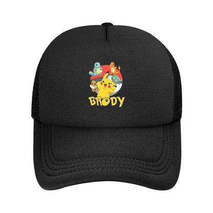 Pikachu Pokeball Mesh Baseball Cap Unisex Fitted Sun Hat Pokemoned  Hat Adjustable Snapback Caps Golf Hats Summer Trucker Caps