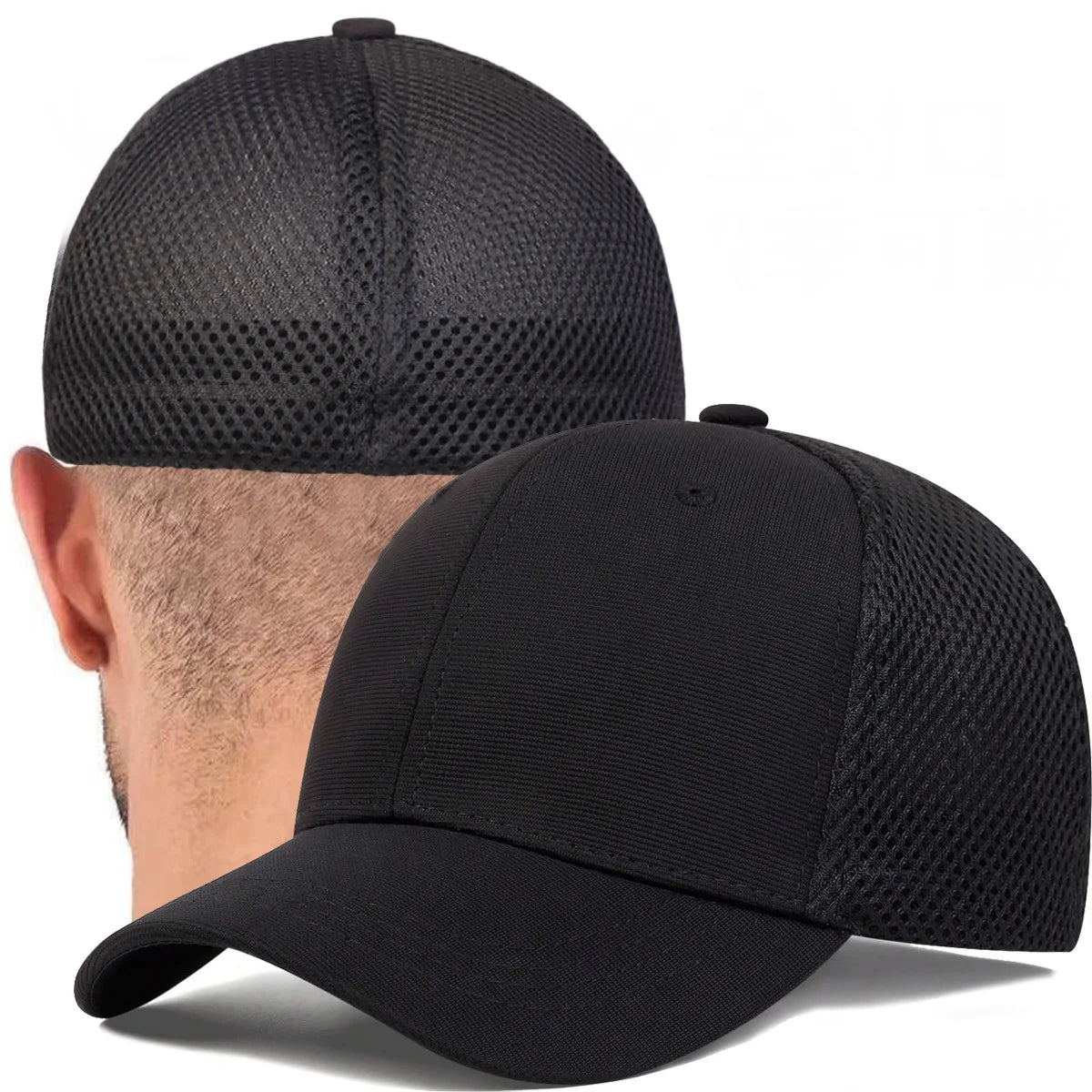 Adult Back Closed Baseball Cap for Small Head Lady Man Blank Hiphop Snapback Hat Fitted Flat Caps 57cm to 59cm