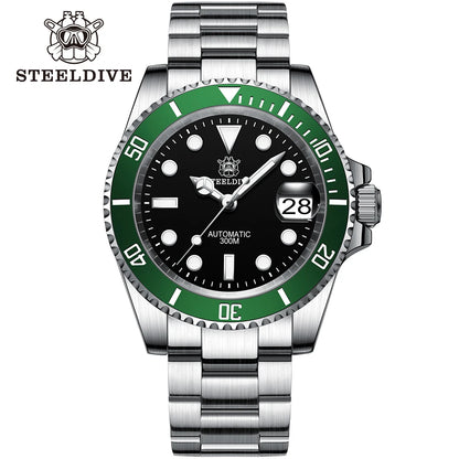 SD1953 stark nachgefragte Keramiklünette 41mm Steeldive 30ATM wasserdichte NH35 Automatik-Herren-Taucheruhr Reloj