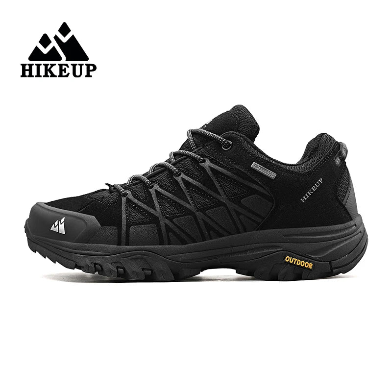 HIKEUP Fashion Outdoor Shoes Hiking Men's Sports Casual Mountain Trekking Boots Camping Sneakers for Men Non-slip Wear-resistant