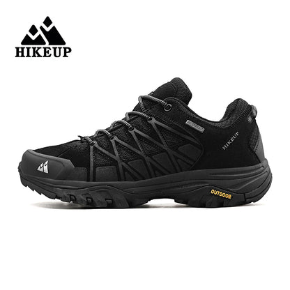 HIKEUP Fashion Outdoor Shoes Hiking Men's Sports Casual Mountain Trekking Boots Camping Sneakers for Men Non-slip Wear-resistant