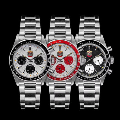 Thorn T010 37mm Quartz Watch VK63 Movement Mens Chronograph Watch Sapphire K9 Glass Luminous Waterproof Fashionable Retro Watch