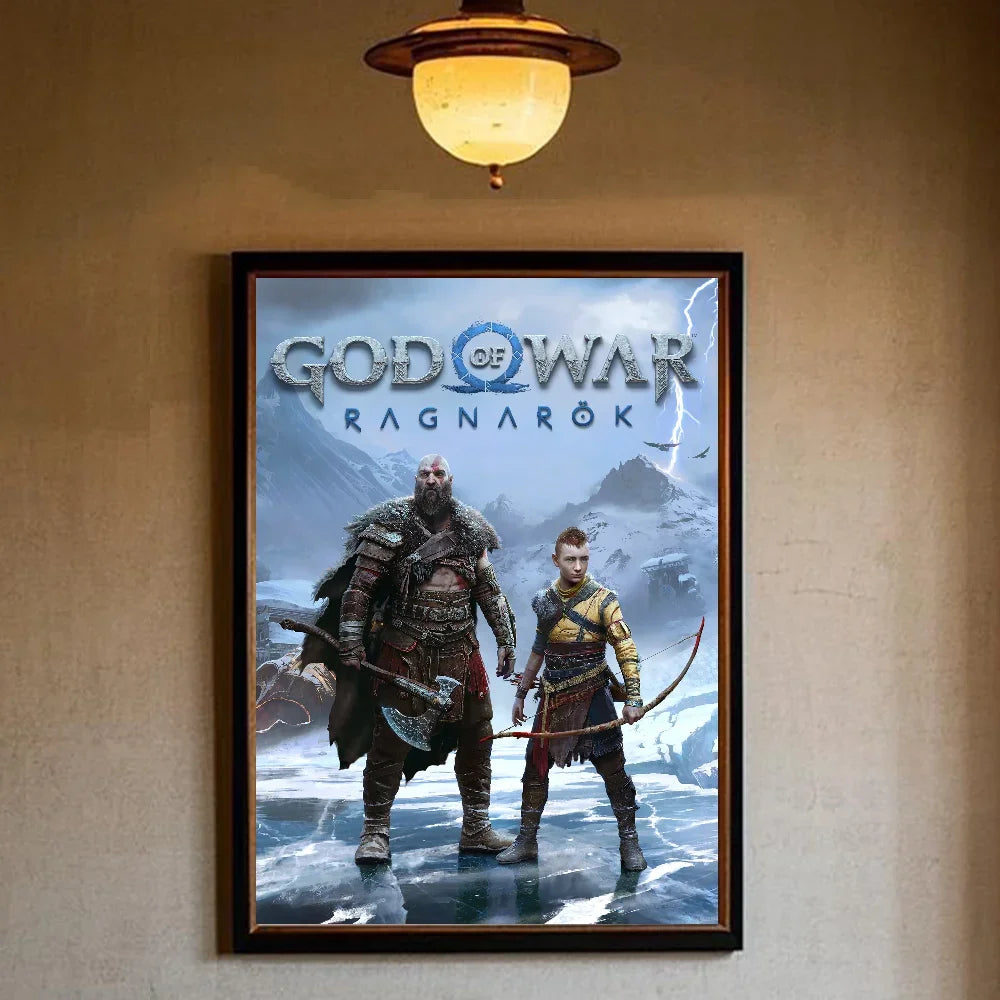 Poster HD Art  Wall  Home Living Room Bedroom Bar G-God O-Of W-War Game Aesthetic Decoration Gift Canvas