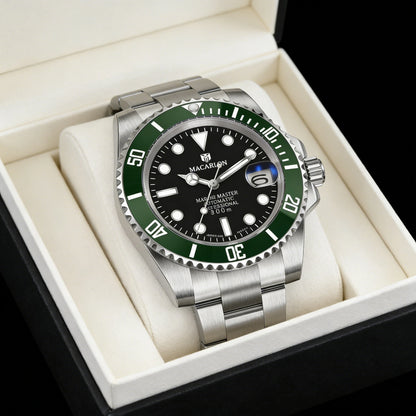 MACARLON Design New 41mm Mechanical Watch Men Sapphire Glass Luminous Stainless Steel Waterproof China NH35 Automatic Watch TOP