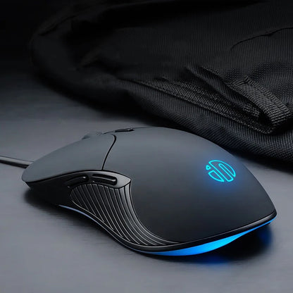 INPHIC B2 trådbunden USB-mus, tyst kontors- och gamingmus för PC och bärbara datorer