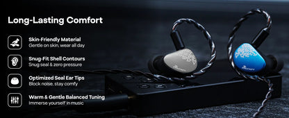 Linsoul Kiwi Ears Cadenza II HiFi Earphones 10mm Titanium Dynamic Driver IEM with KARS 2.0, Detachable Cable, Premium Wired Earbuds