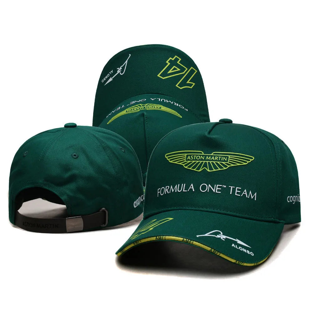 F1-racerholdet Aston Martin – Baseballkasket til daglig træning – Fernando Alonso – Herre – Udendørs solcreme – Solhat – Casual mode – Kasket med skygge