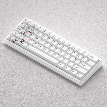 73 Keys PBT Dye Sublimation Cherry Yuzuriha Inori Anime for 60 65 68 Layout Mechanical Keyboard GK61 Anne Pro 2