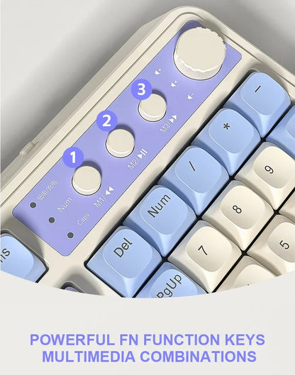 AULA S99 Keyboard 3-Mode Wireless Bluetooth Wired RGB Ergonomic 99-Key Typing Mute Gaming Keyboard Custom PC Accessories Gifts