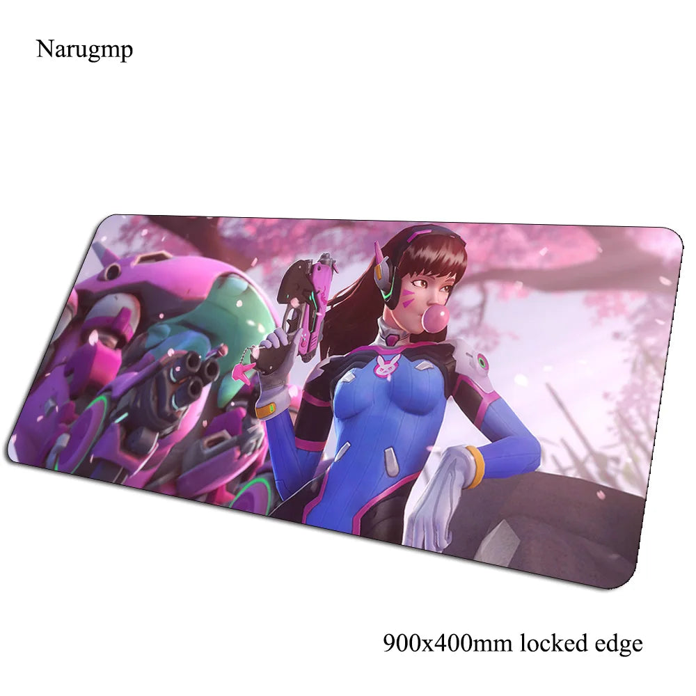 Tapete de rato Overwatch de aniversário, tapete para computador 900x400x3mm, tapete de rato gaming grande, presente para rato e teclado, jogos PC gamer, secretária
