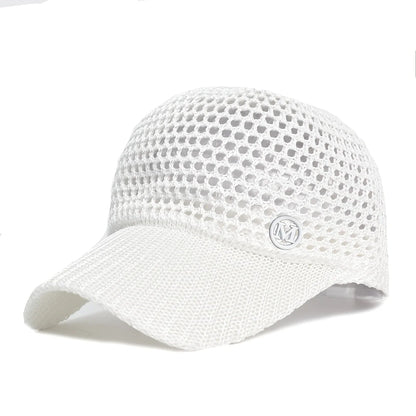 Unisex Hollow-out Design Mesh Baseball Cap Breathable Summer Sun Hat Baseball Cap